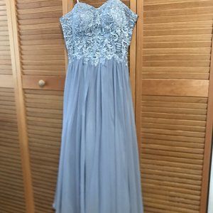 Silver prom dress